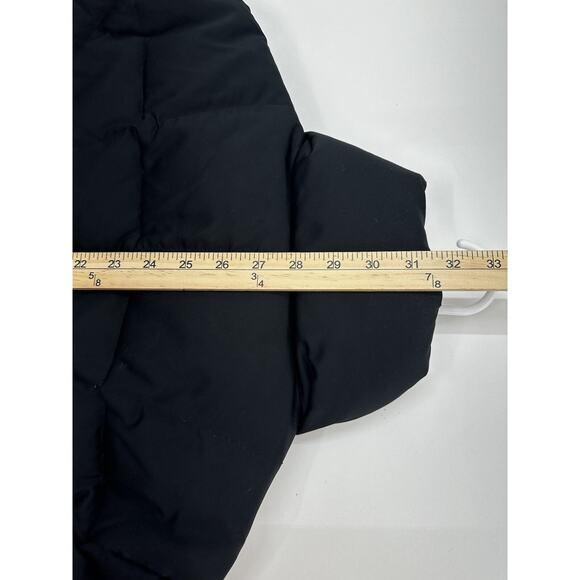 Calvin Klein Womens Jacket Size Medium Black Zip Up Down Puffer Faux Fur Lined - Picture 10 of 11